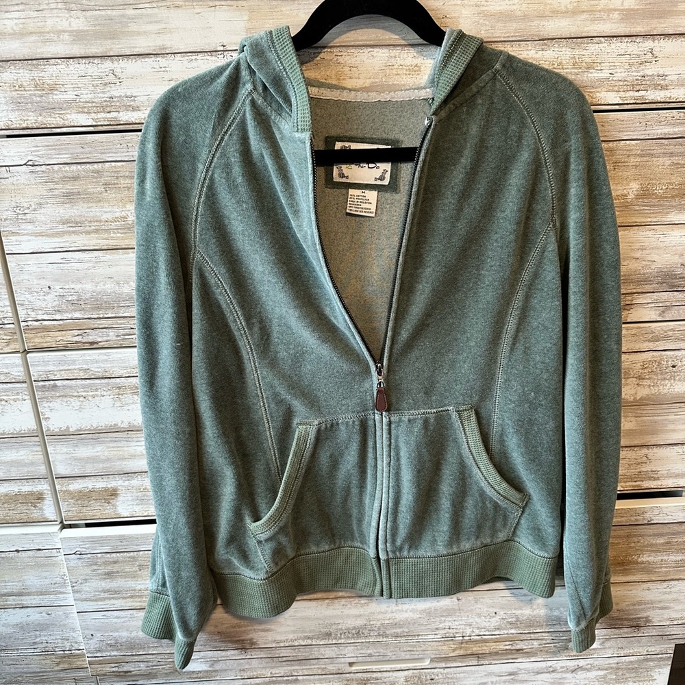 🌿 Green Zip Up Hoodie M Cozy Lightweight Full Zip Sweatshirt